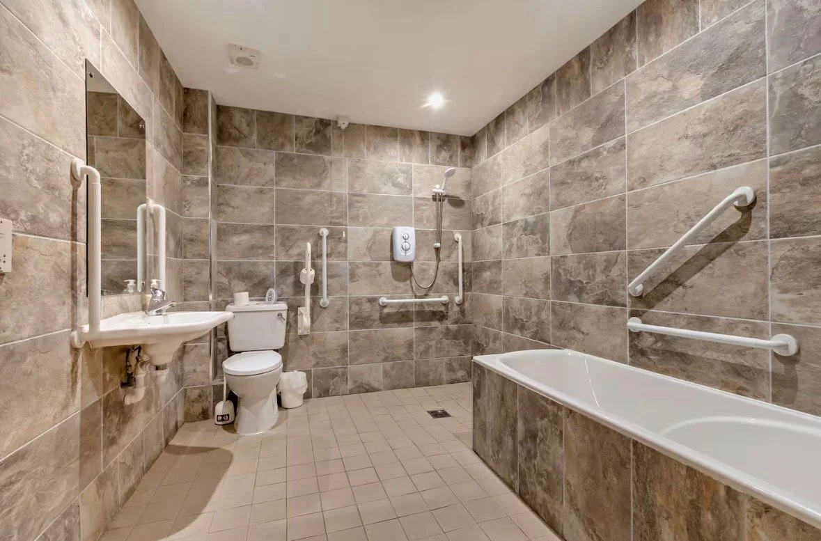 Spacious accessible bathroom