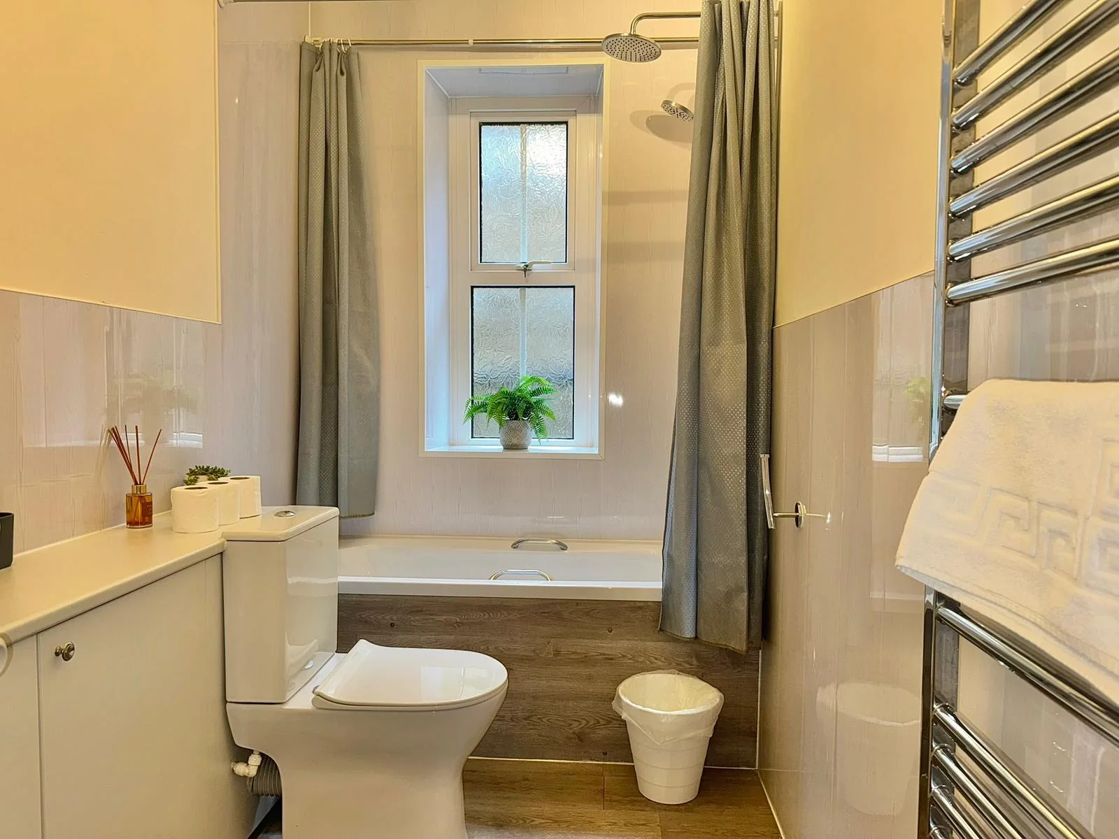 Bright family bathroom