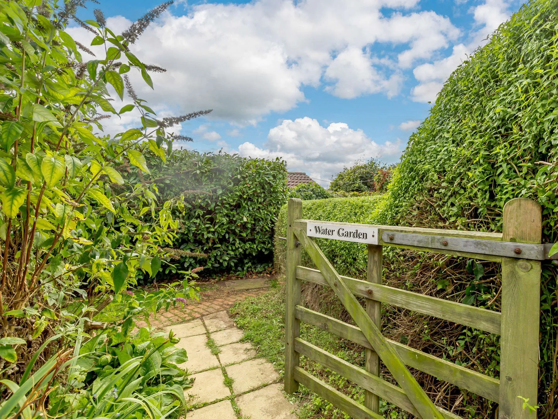 Shared water garden entrance